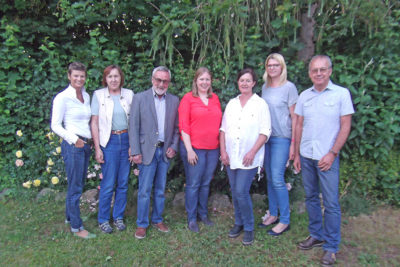 Susanne Schaffer (2. Vorsitzende), Anita Dirtheuer (Beirat), Dr. Sigmund Böckh (1. Vorsitzender), Veronika Skutta (Schriftführerin), Andrea Vogel (Beirat), Ellen Meyer (Beirat), Karl Schaffer (Schatzmeister)